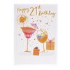 UK Greetings 21st Birthday Card for Her/Friend - Cocktail Design