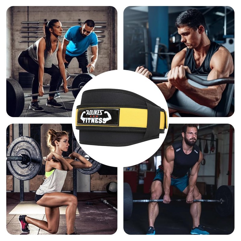 TOMVAES Gym Weightlifting Belt, Nylon Waist Support Belt, Workout Durable