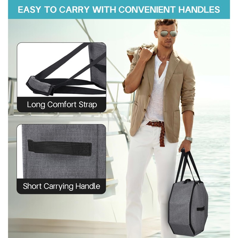 SLEEPING LAMB Hat Box for Travel and Storage, Collapsible Cowboy