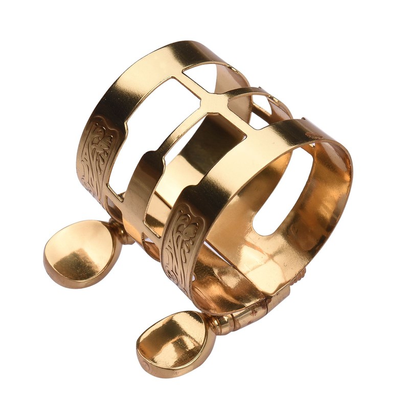 Double Screw Adjustment Saxophone Ligature Compact Sax Ligature with Mouthpiece