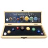 Handcrafted Solar System Model 9 Planets Natural Gemstones Sphere –