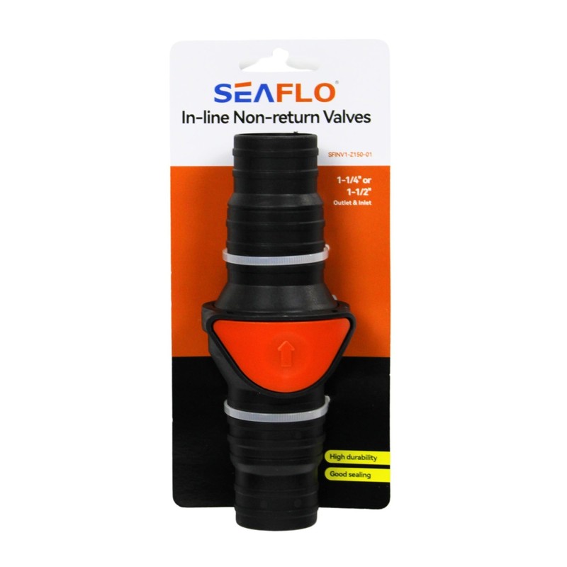 SEAFLO Inline Straight 1-1/4"-1½" Quick Disconnect Non-Return Check Valve-Inlet/Outlet fits