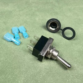 Gebildet Metal ON/OFF/ON Toggle Switch 25A 12VDC/15A 24VDC/10A 250VAC/15A 125VAC SPDT 3Pin 3Position Rocker Switch with Waterproof Cover Cap for Auto Car KN3D-103