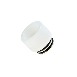 Armerah 810 Drip Tip eCig Mouthpiece Short/Wide Coloured-POM/Stainless-Steel Single White