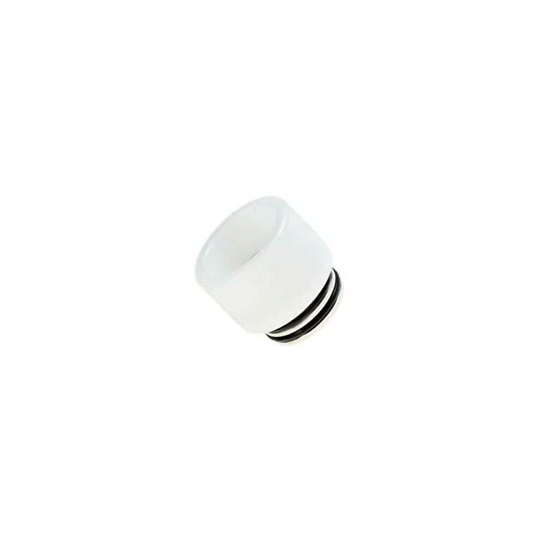 Armerah 810 Drip Tip eCig Mouthpiece Short/Wide Coloured-POM/Stainless-Steel Single White