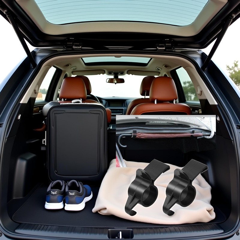 JJLFresheners 2 Pcs Car Umbrella Holder,Trunk Hooks Hanger Holder Clip,Universal