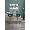 Set 2 Green Bar Stools Chrome Footrest Simple Chrome Leg