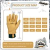 FEISHDEK Leather Thermal Work Gloves Winter Waterproof Men Women Warm
