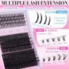 60D/80D Lash Clusters – 10-21mm Spiky Volume Eyelash Extensions, DIY