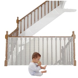 Banister Guard for Baby Stair Railing Safety Mesh Baby Gate for Stairs,Safety Net,Stair Protective Net Children,Railing Safety Net,Childproof Banister Guard,Essential for Kids and Pet Protection
