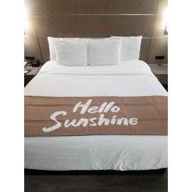 Unbranded NEW Hello Sunshine reversible bed scarf runner - Queen