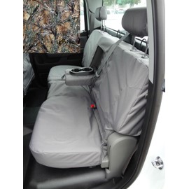 Durafit Seat Covers, C1142-MC2C, Exact Fit for 2014-2020 Chevy Silverado and GMC Sierra Rear 60/40 Split Bench Seat with Fold Down Armrest with Cupholders. Made in Waterproof MC2C Camouflage Endura