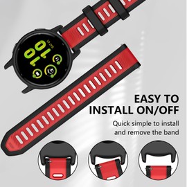 MYSNBKN Compatible with Garmin Forerunner 245 Replacement Band, Quick Release 20mm Watch Band for Forerunner 645, Vivoactive 3, Venu, Venu Sq Smart Watch