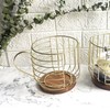 Coffee Pod Holder Iron Large Capacity Space Saving Wooden Base