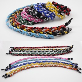 3 Rope 20" Titanium Ionic Sports Necklace Baseball Softball Soccer Braided Twist(Orange/Orange/White)