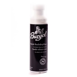 Burgol Nubuck Suede Care 100 ml Bottle with Sponge Applicator, black