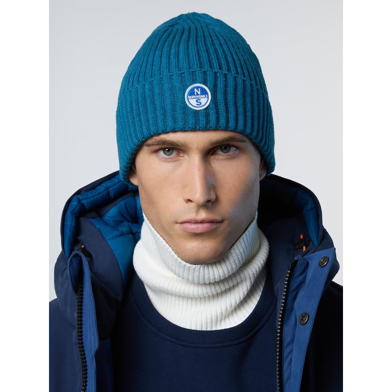 North Sails Logo Beanie One Size, blue