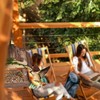 Relaxdays Wooden Bird Feeder for Hanging, HBD: 19 x 22
