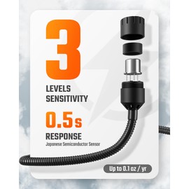 TOPTES RT-389 Rechargeable Refrigerant Leak Detector, HVAC Freon Leak Detector with 3 Sensitivity Modes & 3 Alarm Types, Air Conditioning Detection for CFCs, HCFCs, HFCs, HFOs, HCs - Blue