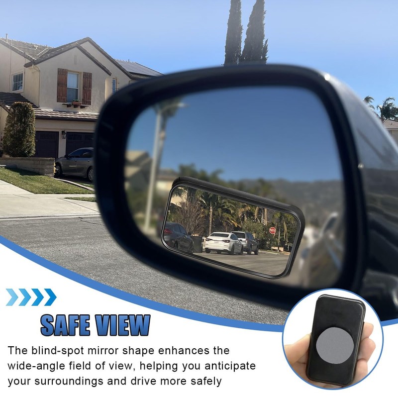 UHANBUT 2PCS Rectangular Blind Spot Mirror for Car, HD Glass