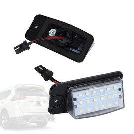 LED License Plate Light Rear for Nissan X-Trail T32 Rogue T32 Skyline J50 Murano Z51 Lafesta B30 White (Set of 2)