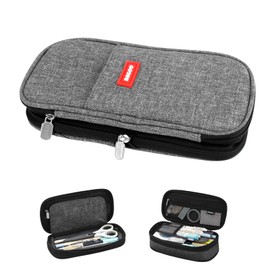 LSXD Estuche para Lápices de Grande Capacidad, Lapiceras Organizadoras Expandible, Lapiceras Escolares Aesthetic para Niños, Cartucheras Portátil Oficina Bolsa para Lapices/Colores/Maquillaje(Negro)