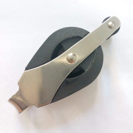 MarineNow 30 mm Marine 316 SS Block Rope Pulley with Becket Nylon Sheave Sailing Boat w Ball Bearings