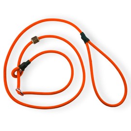 Romneys Moxon Lead Biothane Neon Pro - Waterproof Dog Lead for Training, Hunting & Walks, Weatherproof & Robust, Adjustable Length, Neon Colour (Neon Orange)