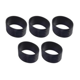 5Pcs Black Tennis Racket Handle Rubber Ring Stretchy Tennis Racquet Band Overgrips, Tennis Racket Grips Racquet Accessories