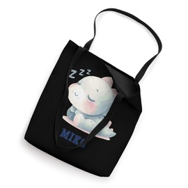 Miko Baby Sleeping Dino Baby Boy Name Tote Bag
