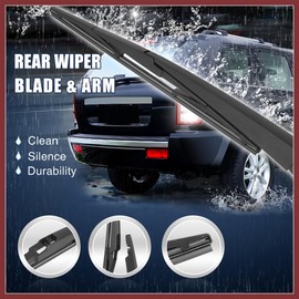 HEROFFIX Car Rear Windshield Wiper Blade Arm Set for Jeep Cherokee 2014-2019 14 Inch Replace Parts