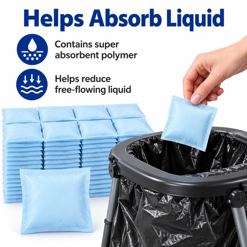 Portable Urine Absorbent Packets for Camping & Travel – 80