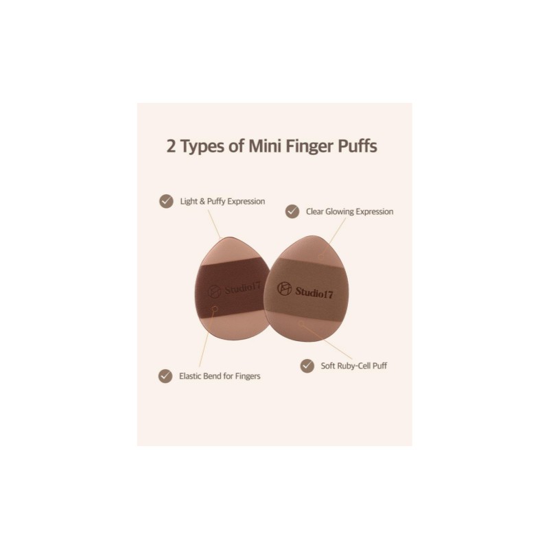 Studio17 [Studio17]Skinfit makeup kit (Puff 4ea + Foundation Brush 1ea)
