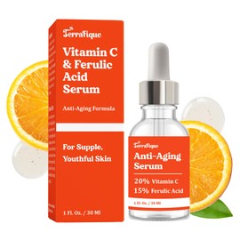 Terrafique Vitamin C Ferulic Acid Serum - Hydrating - Suits All Skin Types - Anti Aging Serum for Women - 1 Fl. Oz. (Pack of 1)