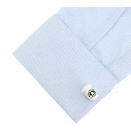 Unbranded Coffee Lovers ESPRESSO Coffee Cup White ENAMEL CUFFLINKS.