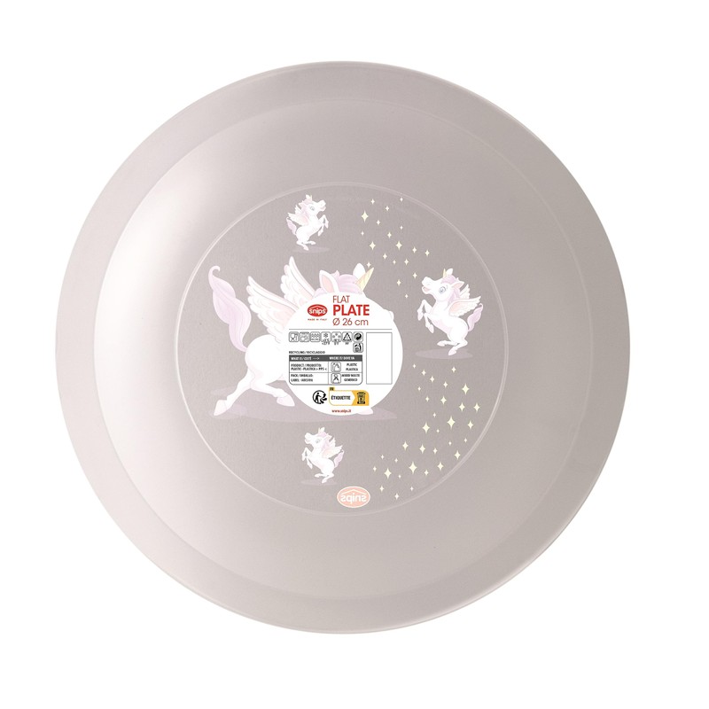 Snips, Set of 12 Washable Hard Plastic Plates, Reusable Plastic