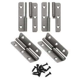sourcing map 4Pcs Lift Off Hinge, 2" Detachable Lift Off Hinges Right Handed Slip Joint Flag Hinges Rising Butt Door Hinges, Black