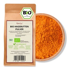 Kamelur Organic Rosehip Powder - 1 kg - Raw Food Rosehip Powder Organic from EU Cultivation without Additives