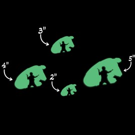 Star Inspired Movie Character Space Han Solo Falcon Glow in The Dark Sticker Decal for Phone Tablet Laptop Car Truck Window | 2" Sticker | Orange