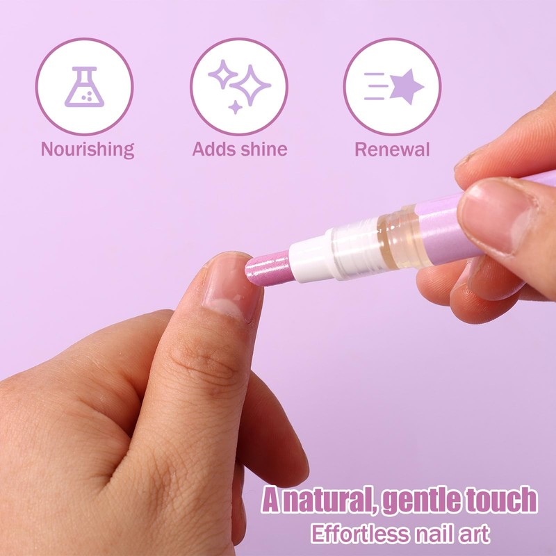 3pcs 3 in 1 Cuticle Oil Pen, Cuticle Pusher &