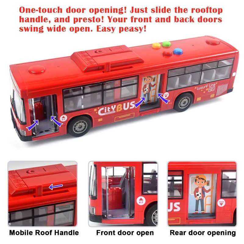 Cemirk Bus Toy for Boys and Girls Ages 1 and
