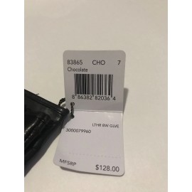 Coach NWT COACH LEATHER BOW WINTER GLOVES 83865 CHOCOLATE SIZE 7