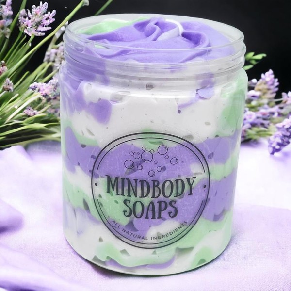Natural Handmade Cream Form whipped Soap with Jojoba Oil, Shea