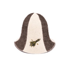 Ger3as Sauna Hat 100% Wool Felt with Hooks for Men and Women Wellness Hat Premium Quality Felt Sauna Hat (Dark Felt Hook)