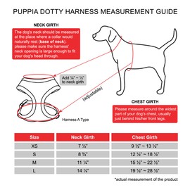 Puppia Dotty Harness A, Medium, Sky Blue