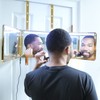 Self Cut System Gold Plated 3 Way Mirror with Lights
