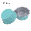 HARFINGTON Light Blue Cupcake Cups, 25pcs Aluminum Foil 5oz Standard