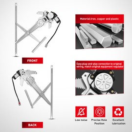 Nilight 741-951 Front Right Window Regulator with Motor, Compatible with 1997 1998 1999 2000 2001 Honda CR-V, Power Window Lift Motor Assembly, Passenger Side, OE Replacement