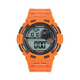 J-Axis ACY14-OR Men's Sports Watch, 10 ATM Waterproof Digital Watch, Orange, Dial Color - Grey, 10 ATM water resistant digital watch series. This is a highly cost-effective digital watch with