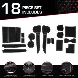 CupHolderHero Compatible with Nissan Frontier Accessories 2005-2024 Premium Custom Interior Non Slip Anti Dust Cup Holder Inserts, Center Console Liner Mats, Door Pocket Liners18pc Set (Gray Trim)